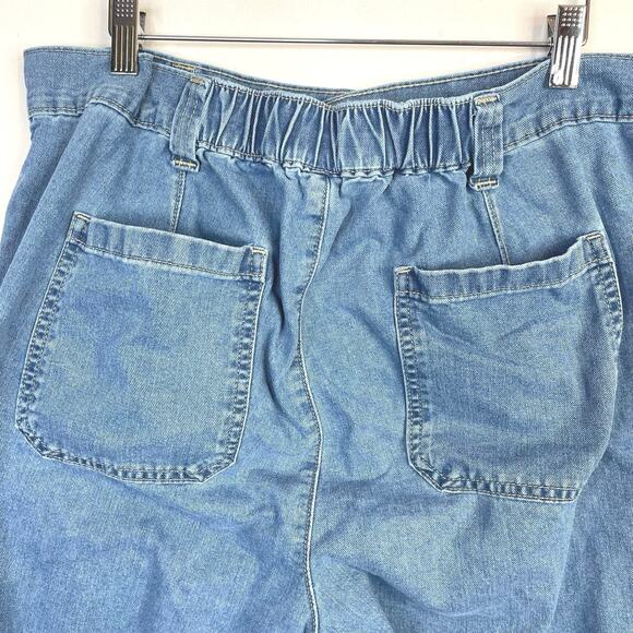 Old Navy OG Chino High Rise Utility Slouchy Ankle Denim Jeans Elastic Waist XL - Picture 8 of 13
